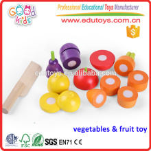 Hot Sale Kids Pretend Play Eggplant Children Wooden Vegetables Toys
